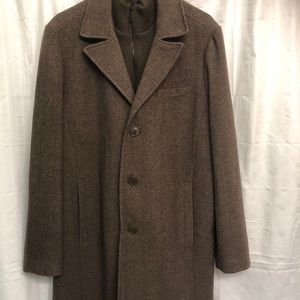 Kenneth Cole Herringbone Wool Blend Winter Coat